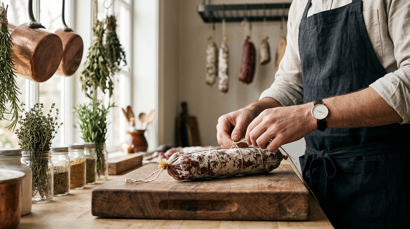 Artisanal charcuterie preparation process